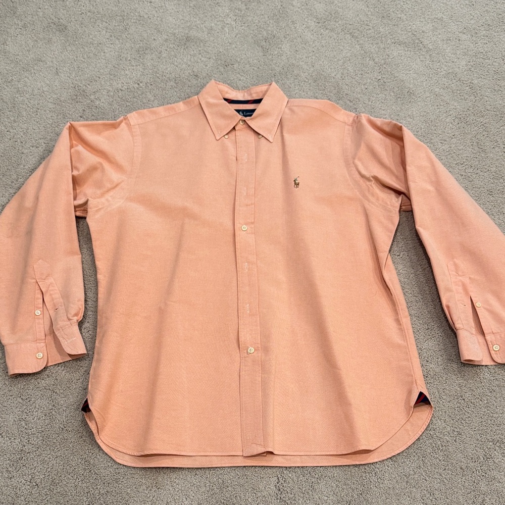 Ralph Lauren Men's Peach Dress Shirt
